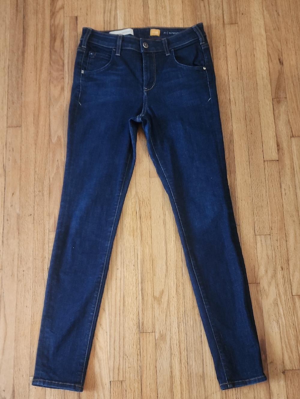 Pilcro and the Letterpress Dark Blue Skinny Jeans